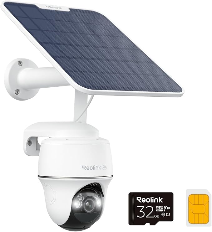 Reolink 4K Solar LTE PTZ Camera with SIM card slot and SD card storage